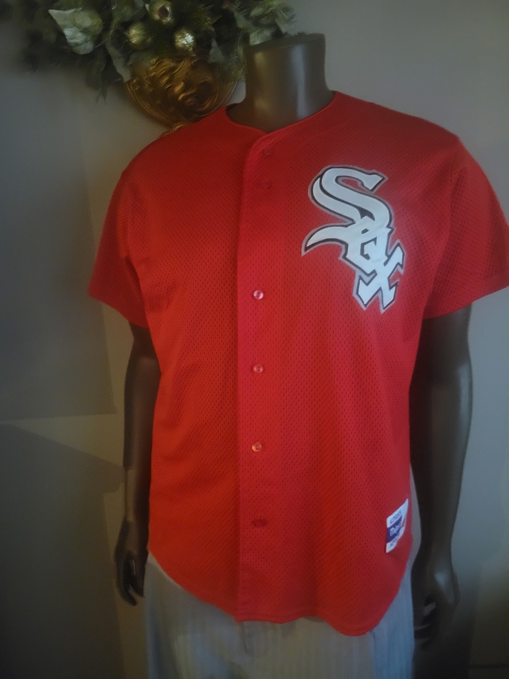 Majestic Red Chicago White Sox Mesh Baseball Jersey